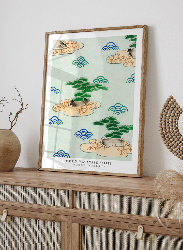 Watanabe Seitei Landscape Illustration Art Print