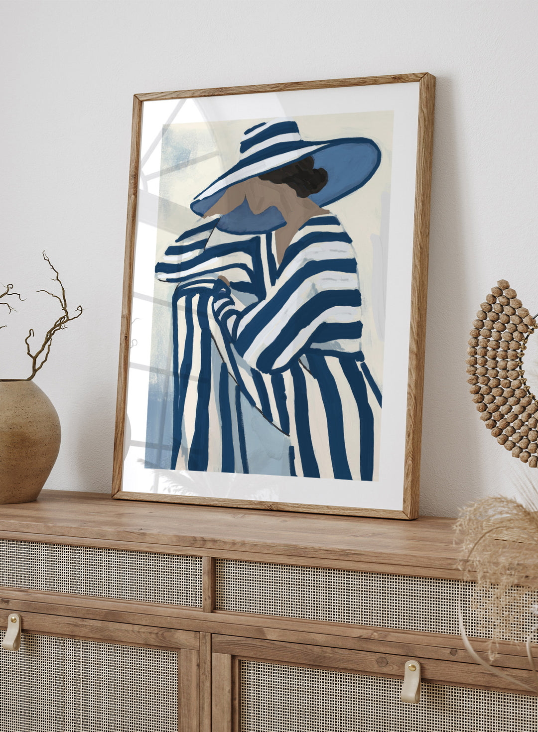 ‘Seated by the Sea’ Aesthetic Art Print