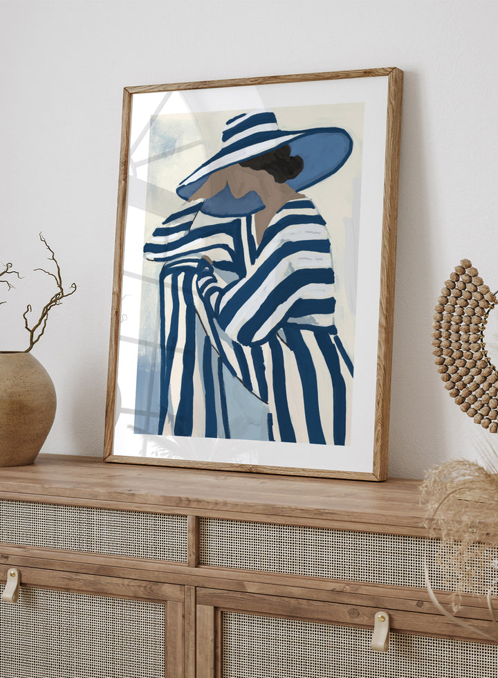 ‘Seated by the Sea’ Aesthetic Art Print