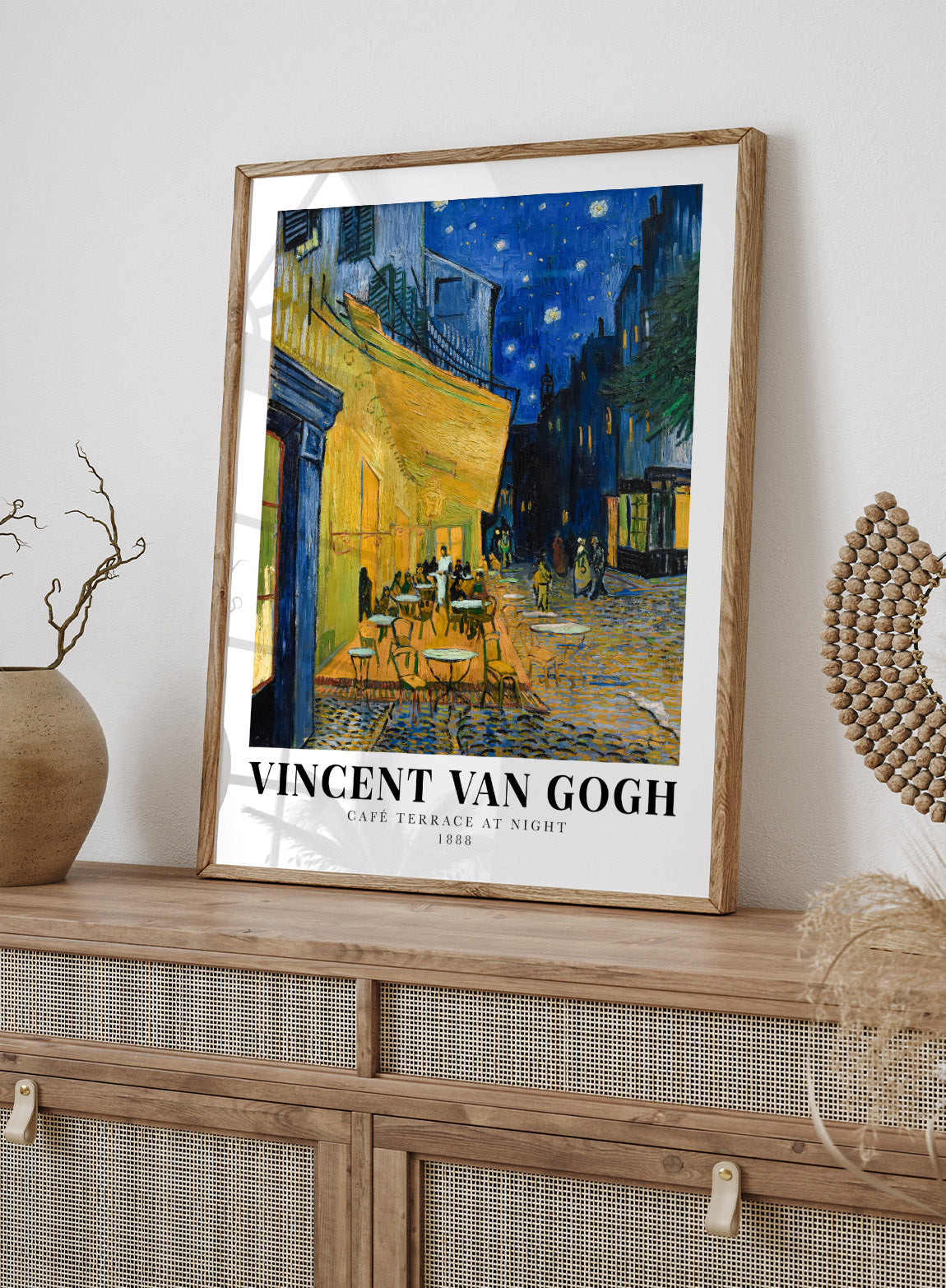 Vincent Van Gogh Cafe Terrace at Night 1888 Vintage Exhibition
