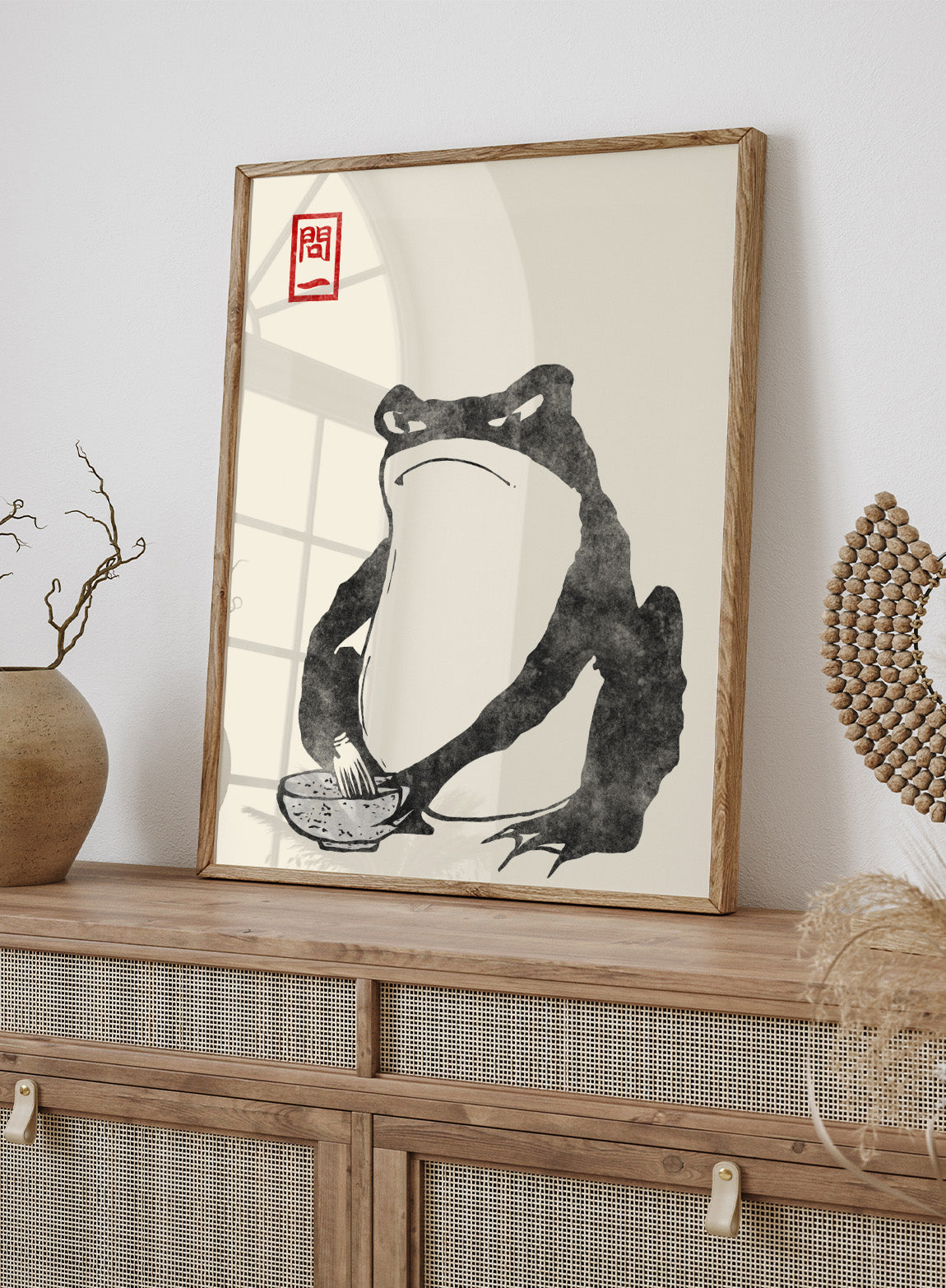 絵画 flk041093 Japanese Frog Matsumoto Hoji 松本奉時 Toad Woodblock Art Print