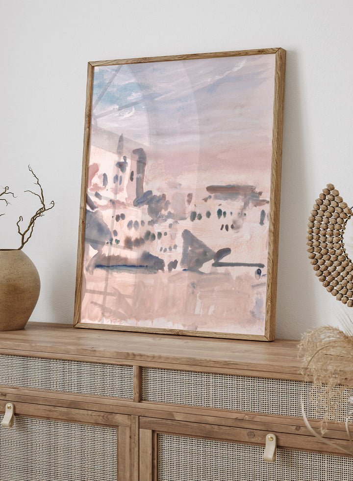 "View of a Town" Art Print