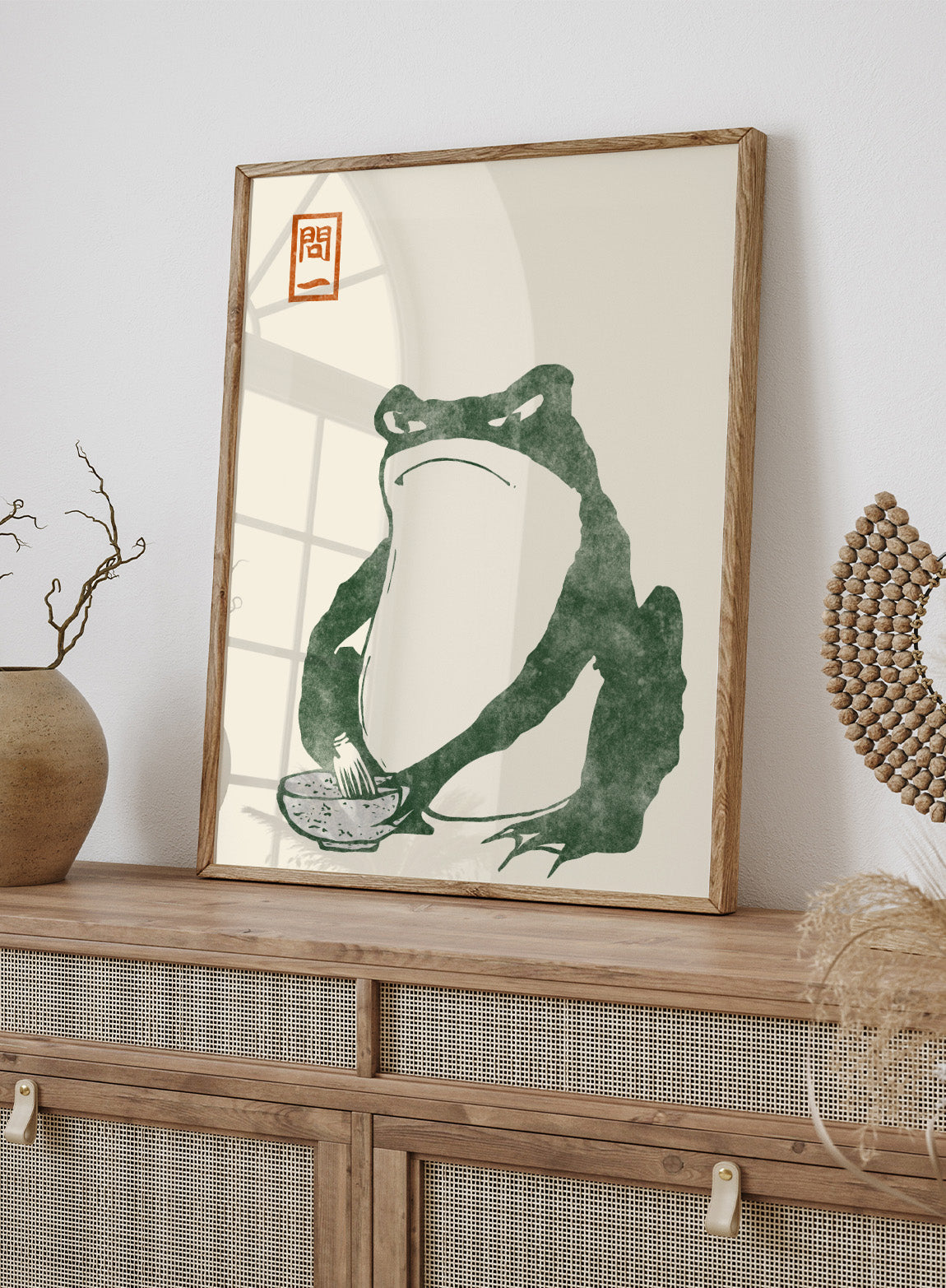 photoプリント Japanese Frog Matsumoto Hoji 松本奉時 Toad Woodblock Art Print