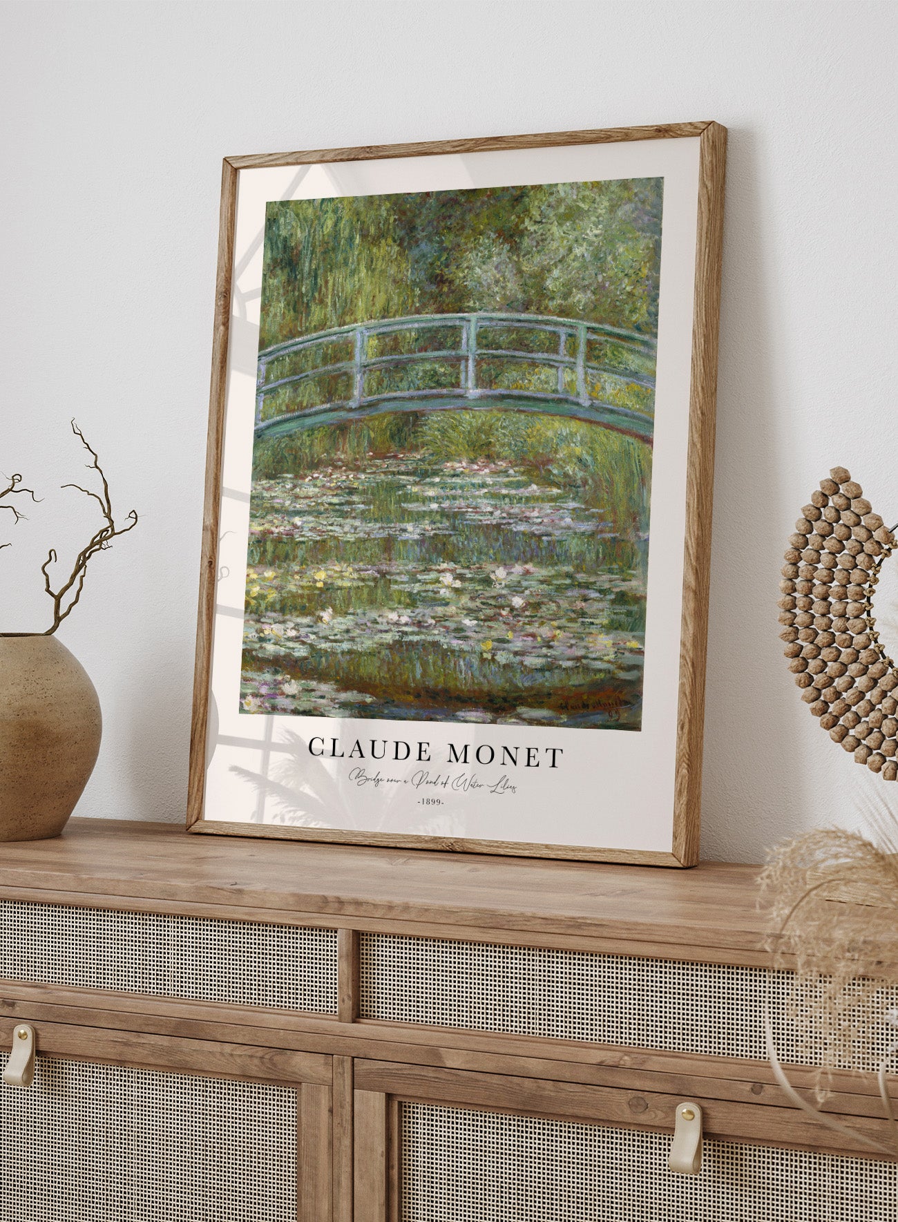 Claude Monet Bridge over a Pond of Water Lilies 1899 Vintage