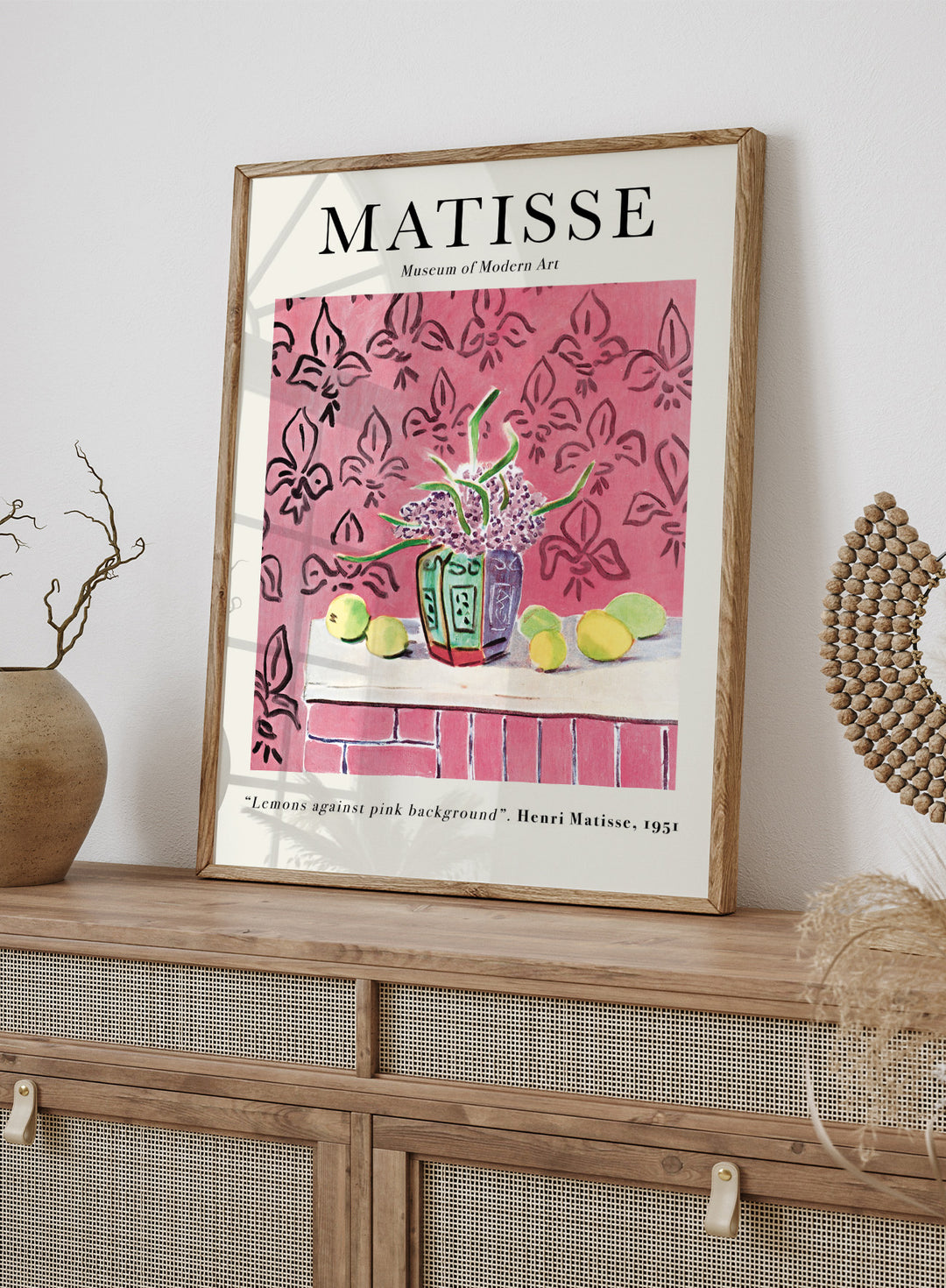 Lemons Against Pink Background 1951 by Henri Matisse Print