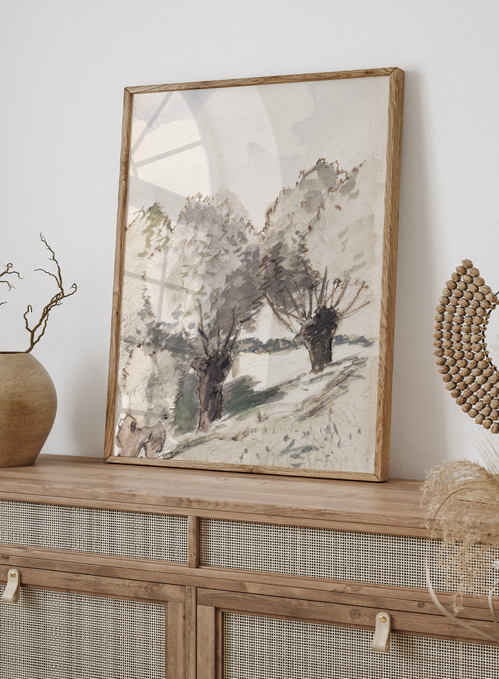 "Paysage aux arbres" Art Print