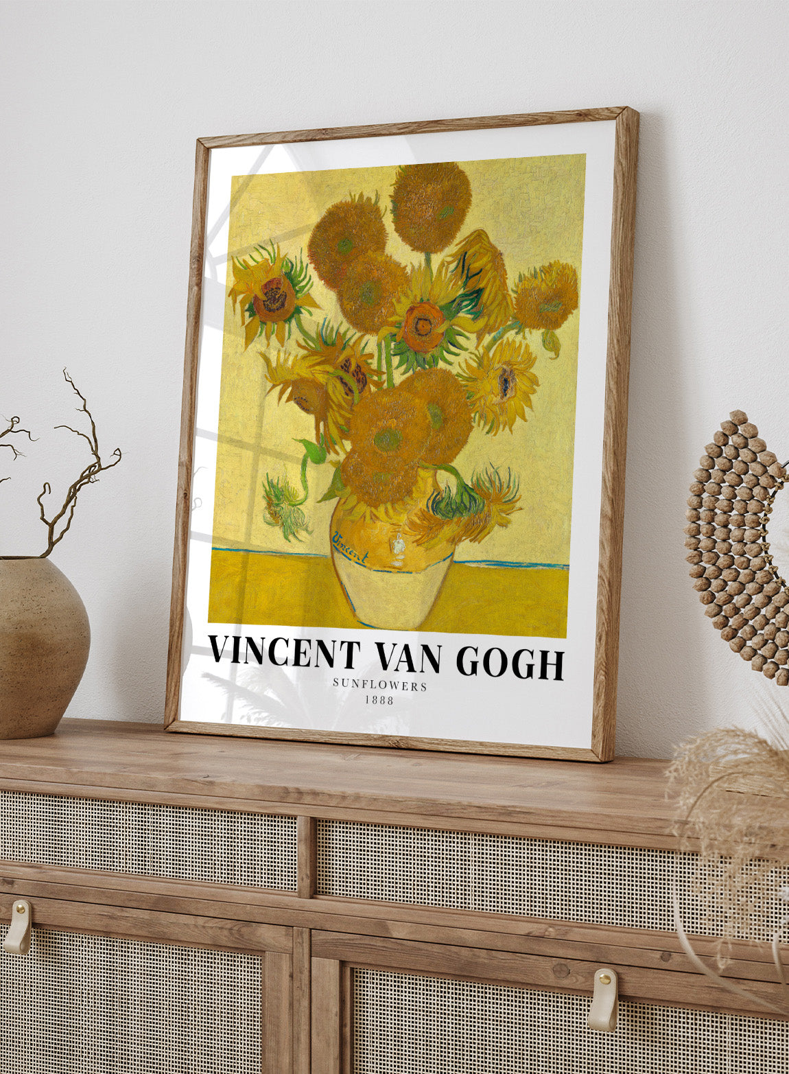 Vincent Van Gogh Sunflowers 1888 Vintage Exhibition Poster Art