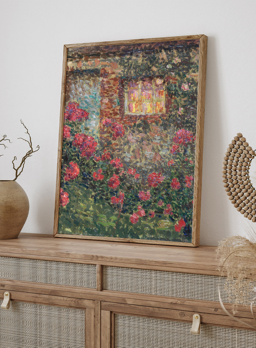 "Cottage Among the Roses" Art Print