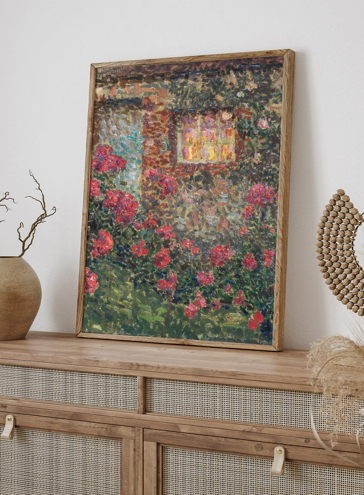 "Cottage Among the Roses" Art Print
