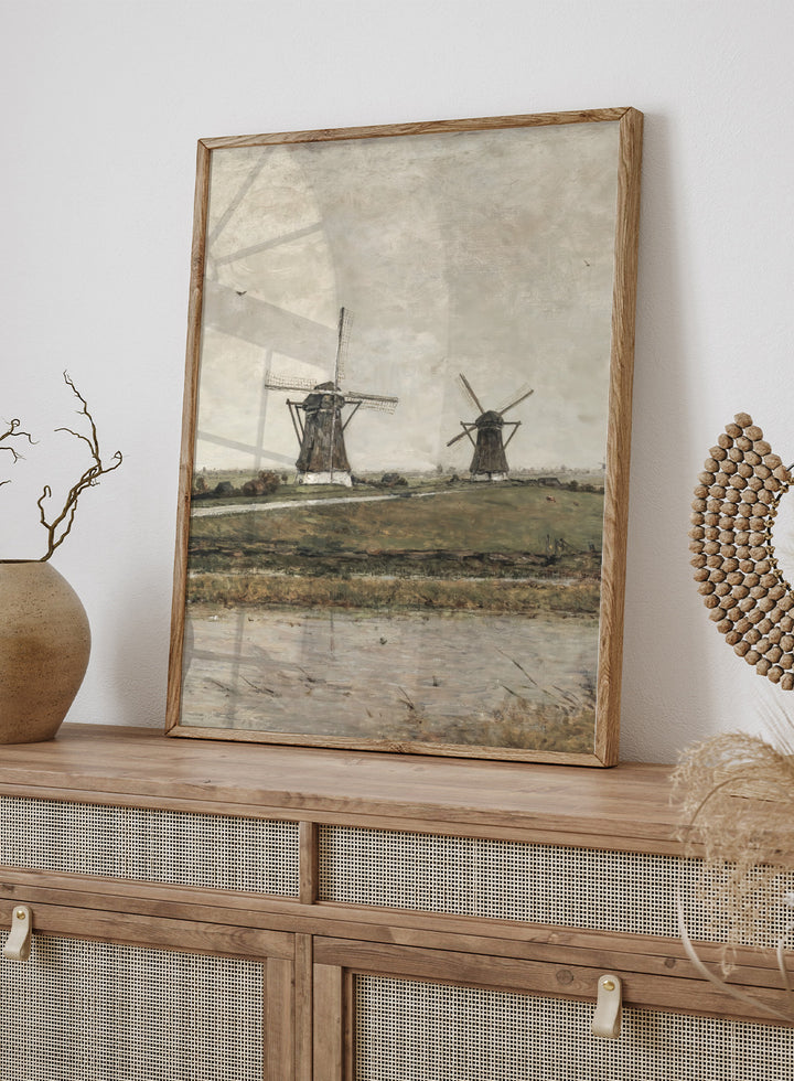 "Polder with Mills near Overschie" Art Print