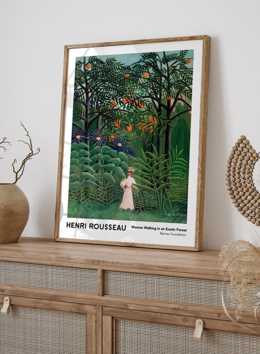 Henri Rousseau Woman Walking in an Exotic Forest 1905 Vintage Art