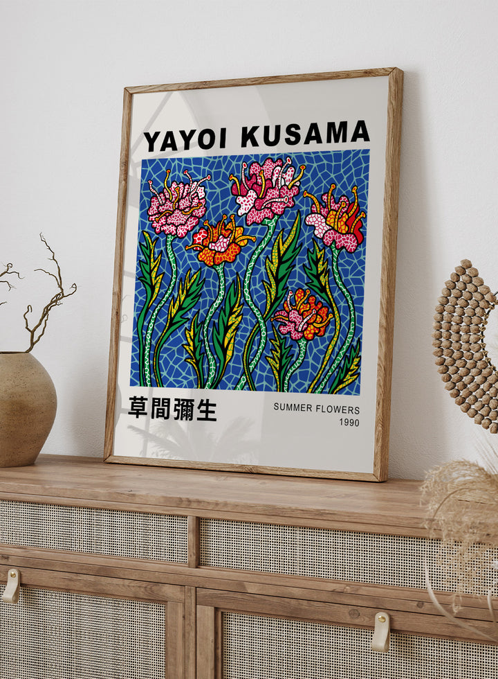 Yayoi Kusama Summer Flower Inspired Art Print YY34