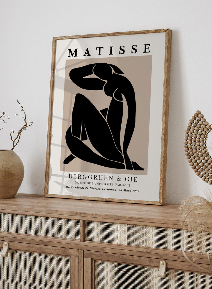 Blue Nudes II 1952 in Black by Henri Matisse Print