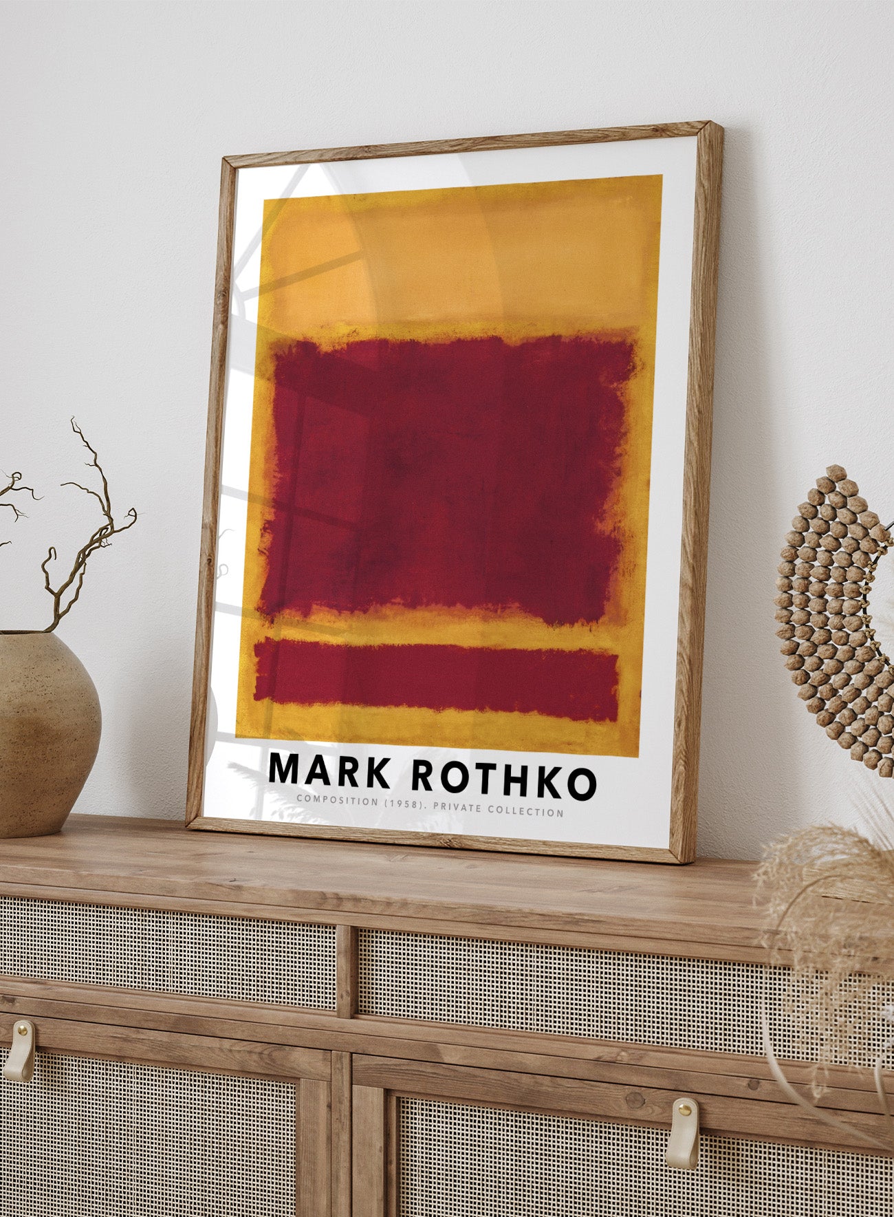Mark Rothko Composition 1958 Red Yellow Gold Vintage Exhibition