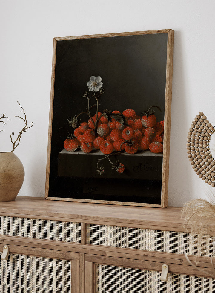 "Still Life with Wild Strawberries" Art Print