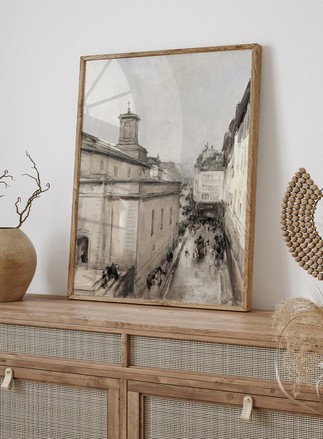 "View of the Church of Notre Dame de Lorette and the Rue Fléchier" Art Print_Sugar & Canvas