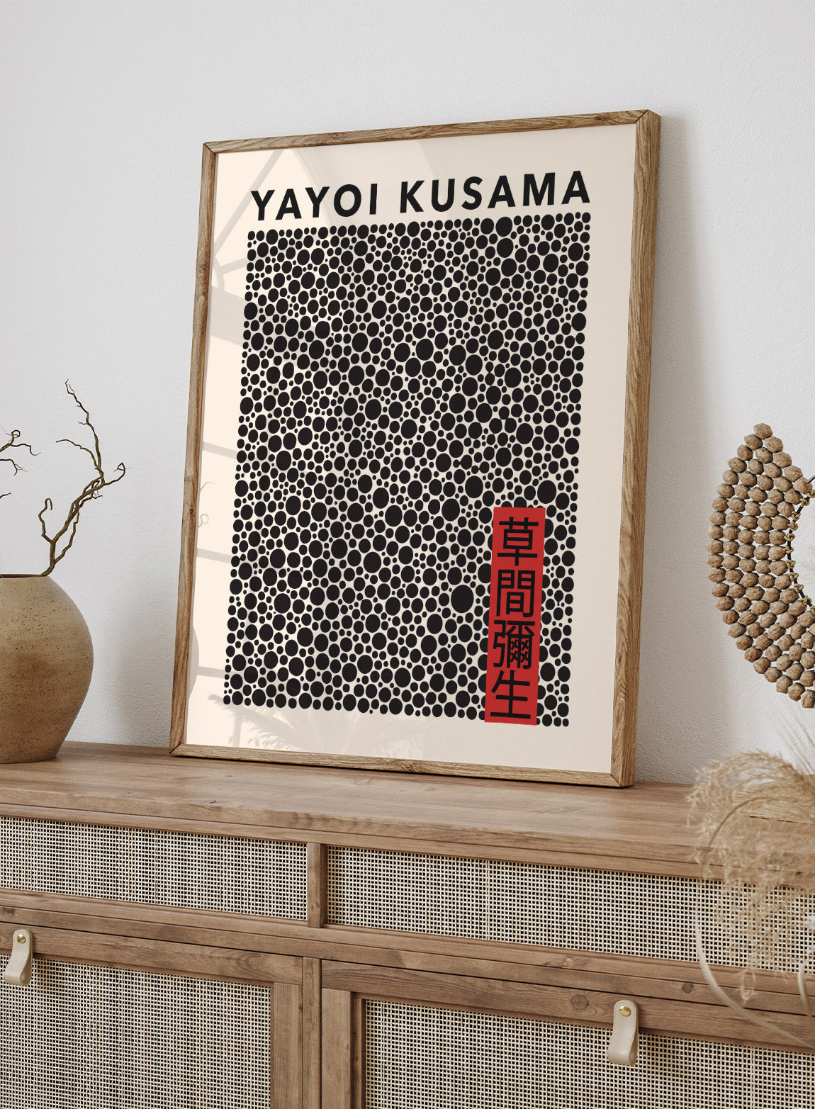 Yayoi Kusama 草間彌生 Black Polka Dots Exhibition Poster Japanese Yayoi Kusama 草間彌生 Black Polka Dots Exhibition Poster Japanese