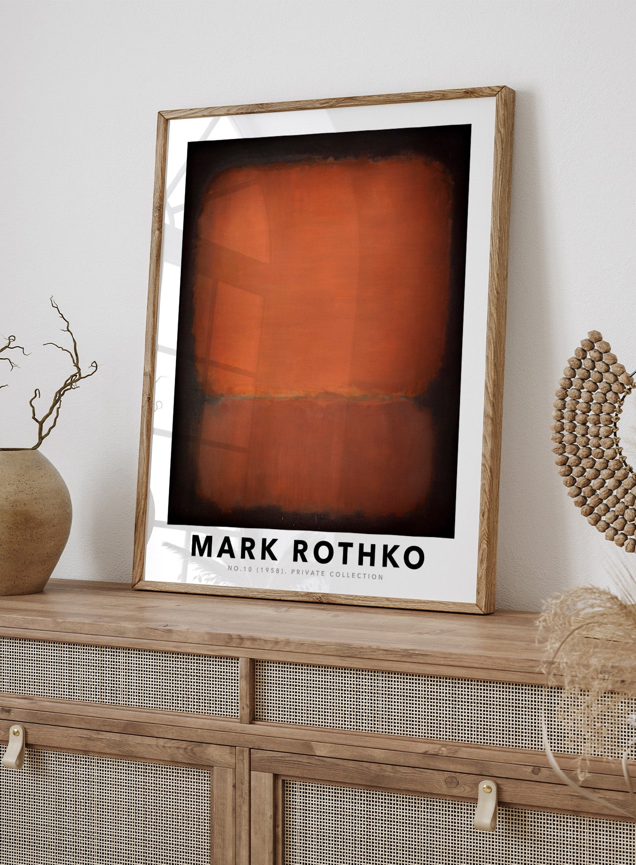 Mark Rothko No.10 1958 Black Red Orange Vintage Poster Art Print