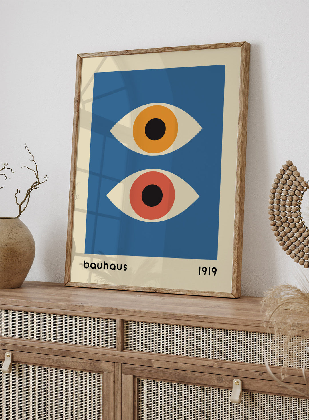 Bauhaus Geometric Eyes Art Print