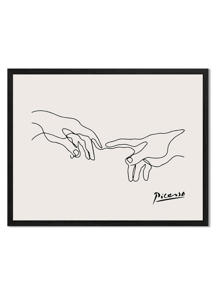 Holding Hands Line Art Print
