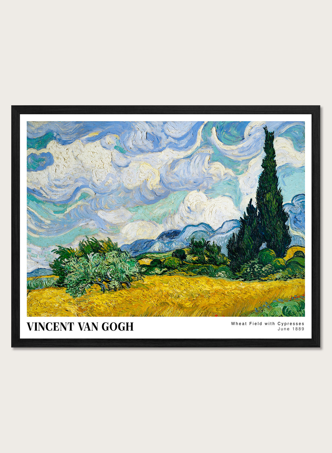 Van Gogh Wheat Field with Cypresses 1889 Art Print