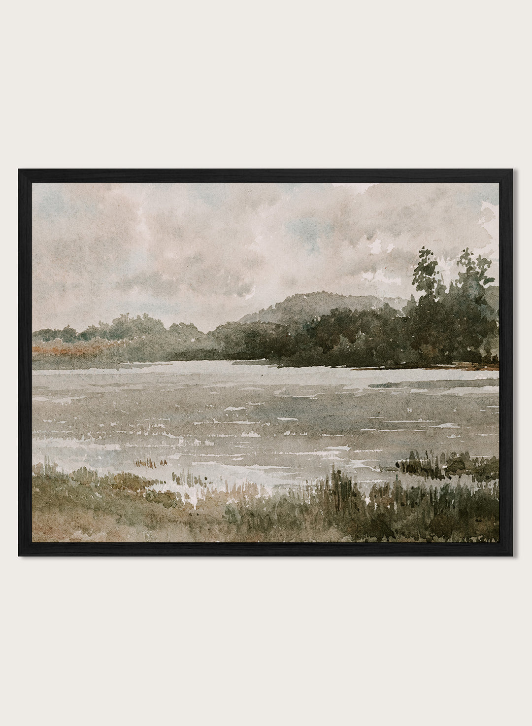 "Lakeside Landscape" Art Print