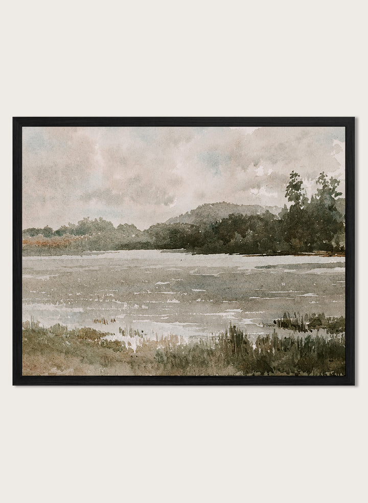 "Lakeside Landscape" Art Print