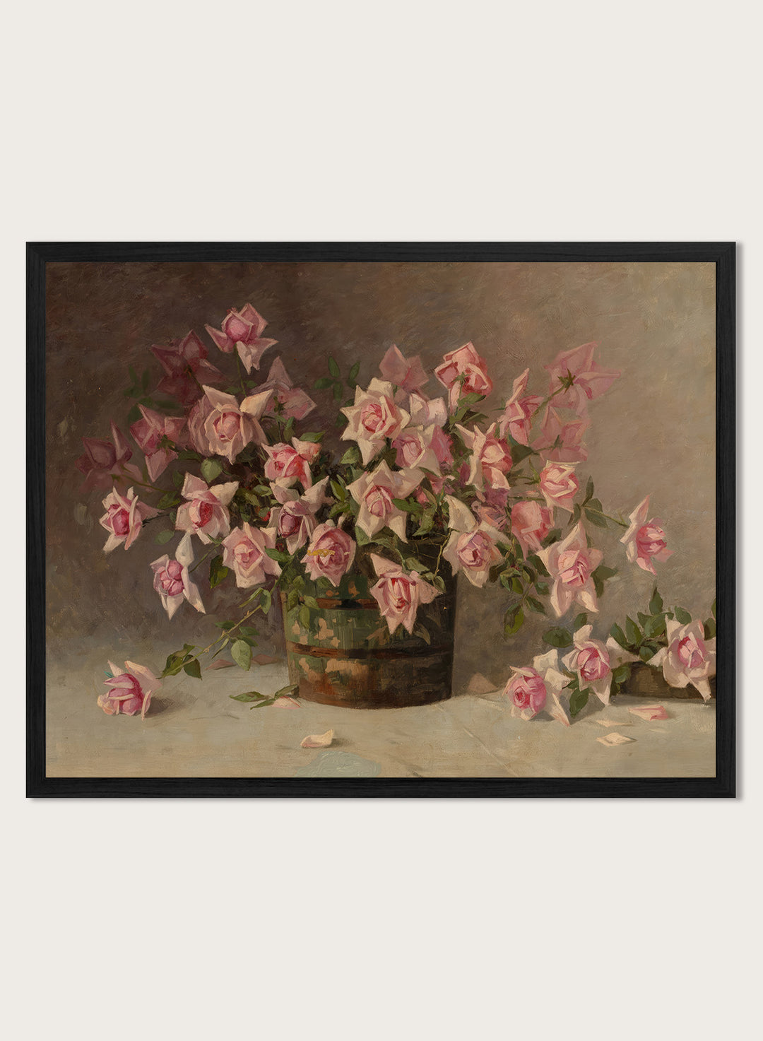 "Still life with Pink Roses" Art Print