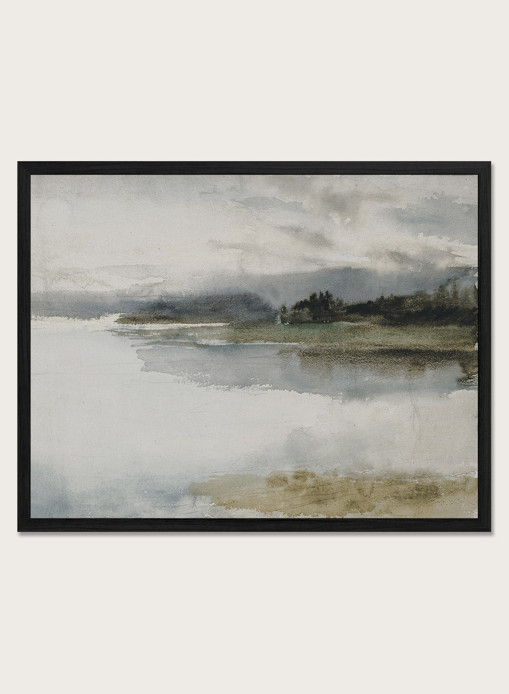 "Seashore in the Evening; Landscape" Art Print
