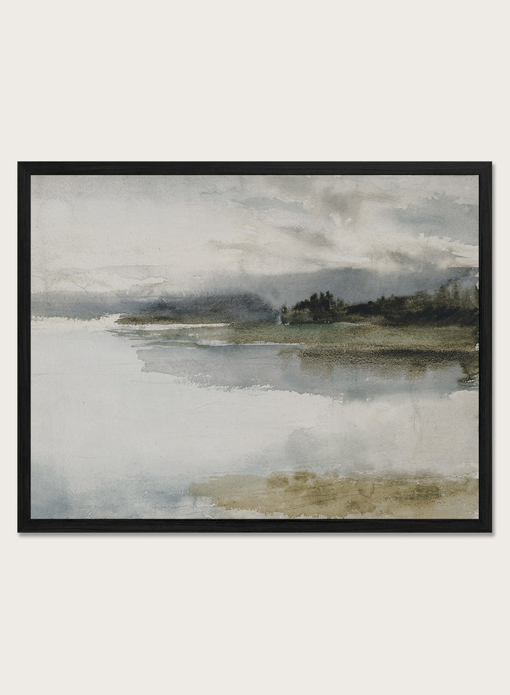 "Seashore in the Evening; Landscape" Art Print