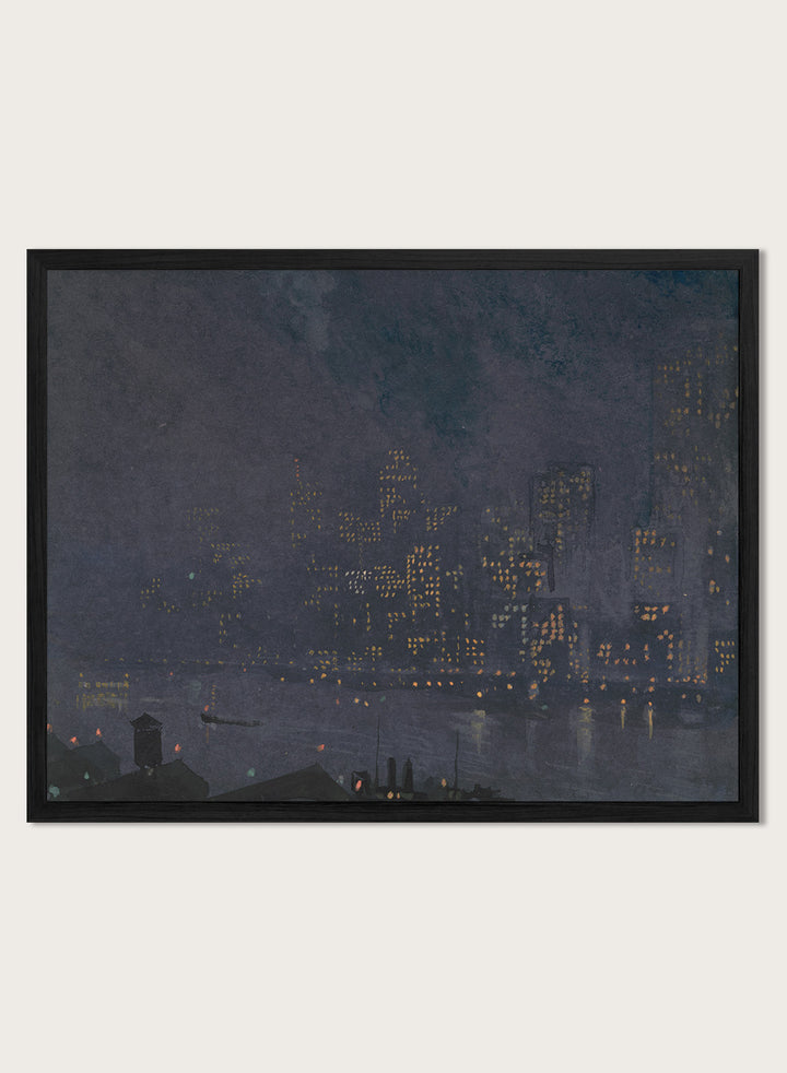 "Skyscrapers at Night" Art Print