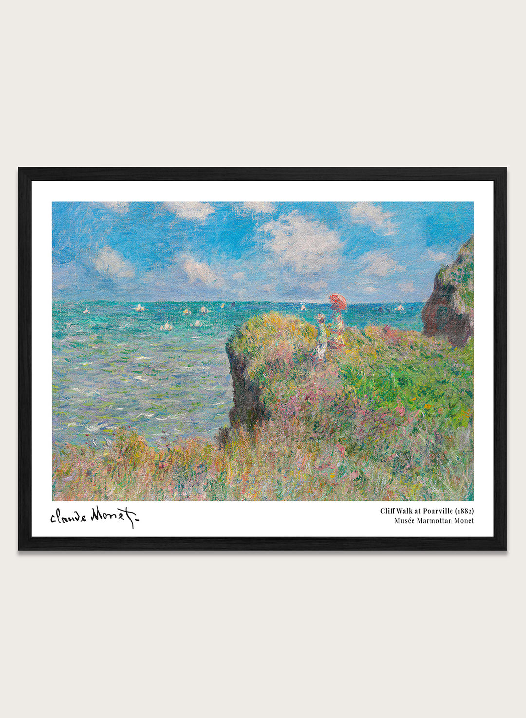 Claude Monet The Cliff Walk at Pourville Art Print