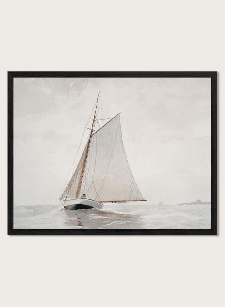"Sailing off Gloucester" Art Print
