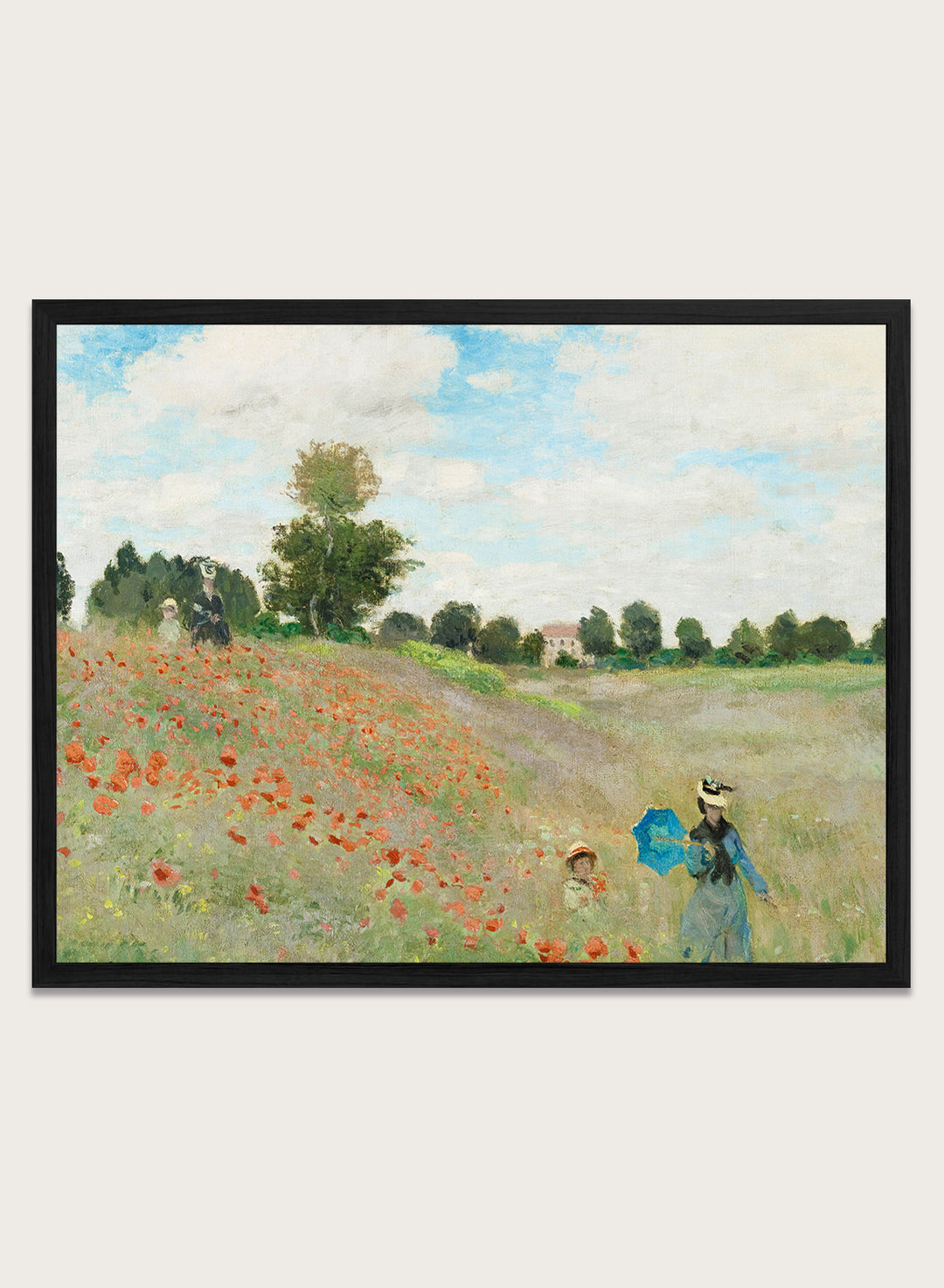 Claude Monet The Poppy Field near Argenteuil 1873 Art Print