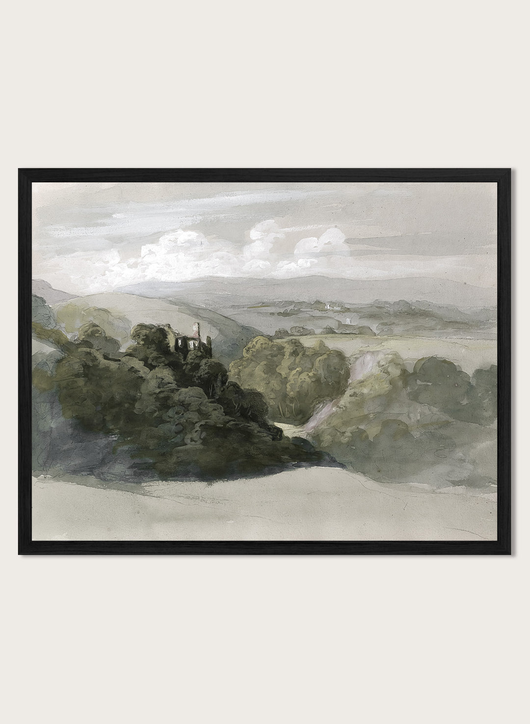 "View of Berry Pomeroy Castle" Art Print
