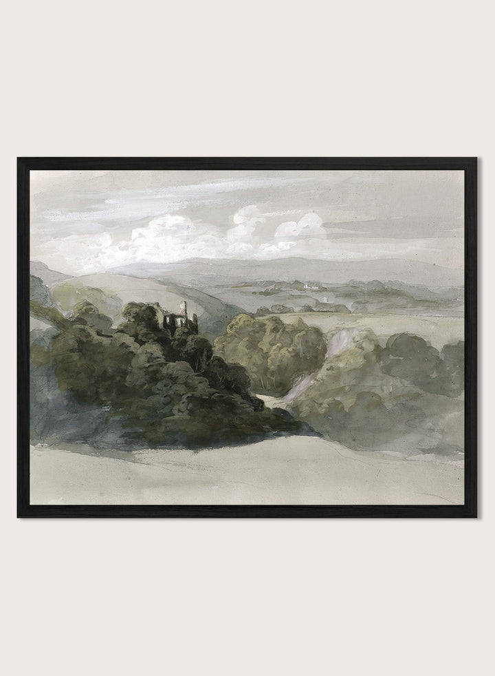 "View of Berry Pomeroy Castle" Art Print