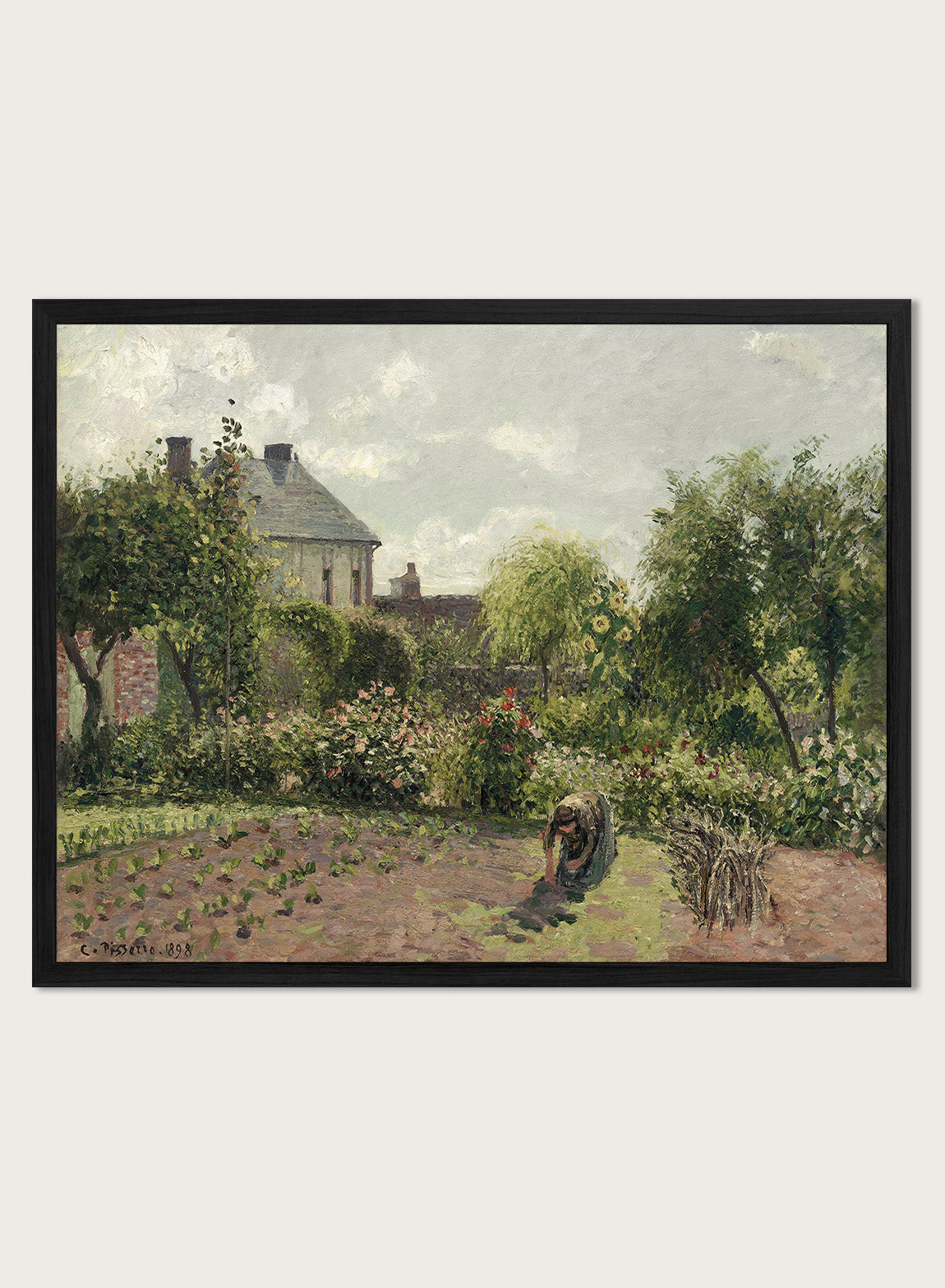 Camille Pissarro Artist's Garden at Eragny Vintage Wall Art Print