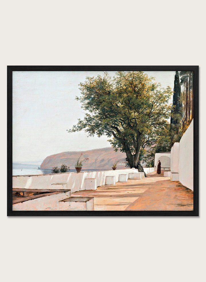 "Scene near Sorrento Overlooking the Sea" Art Print
