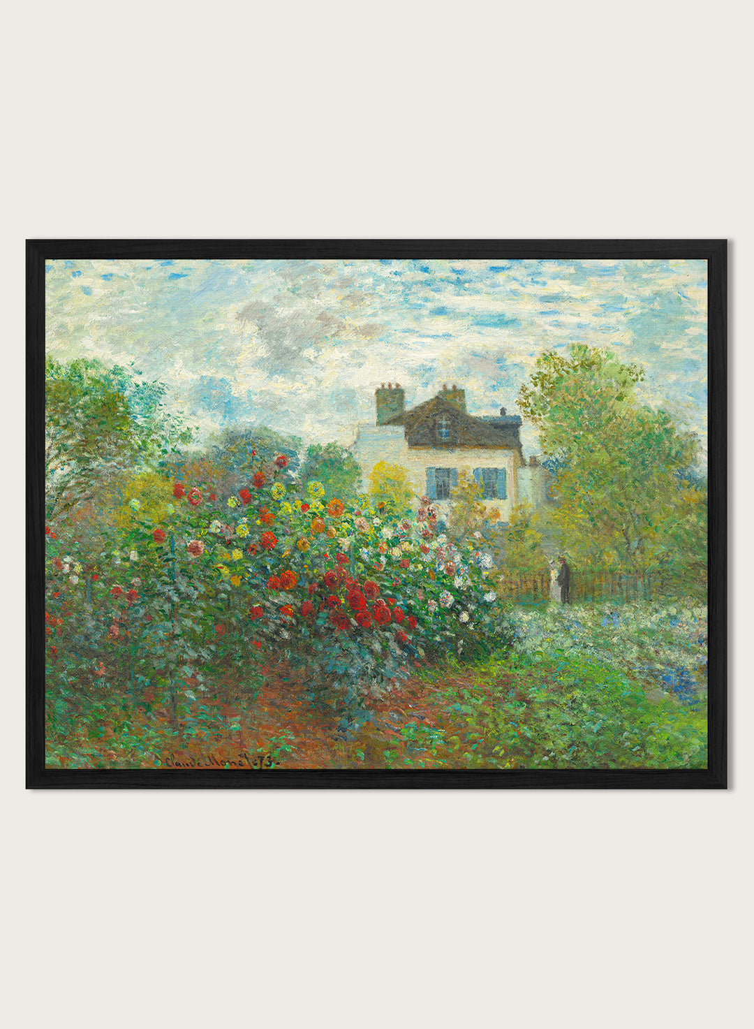 The Artist's Garden in Argenteuil 1873 by Monet Print #N34B