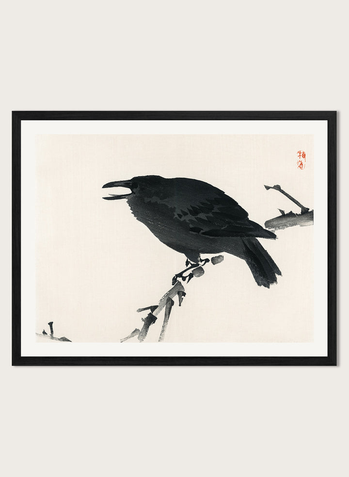 Kono Bairei "Crow" Art Print