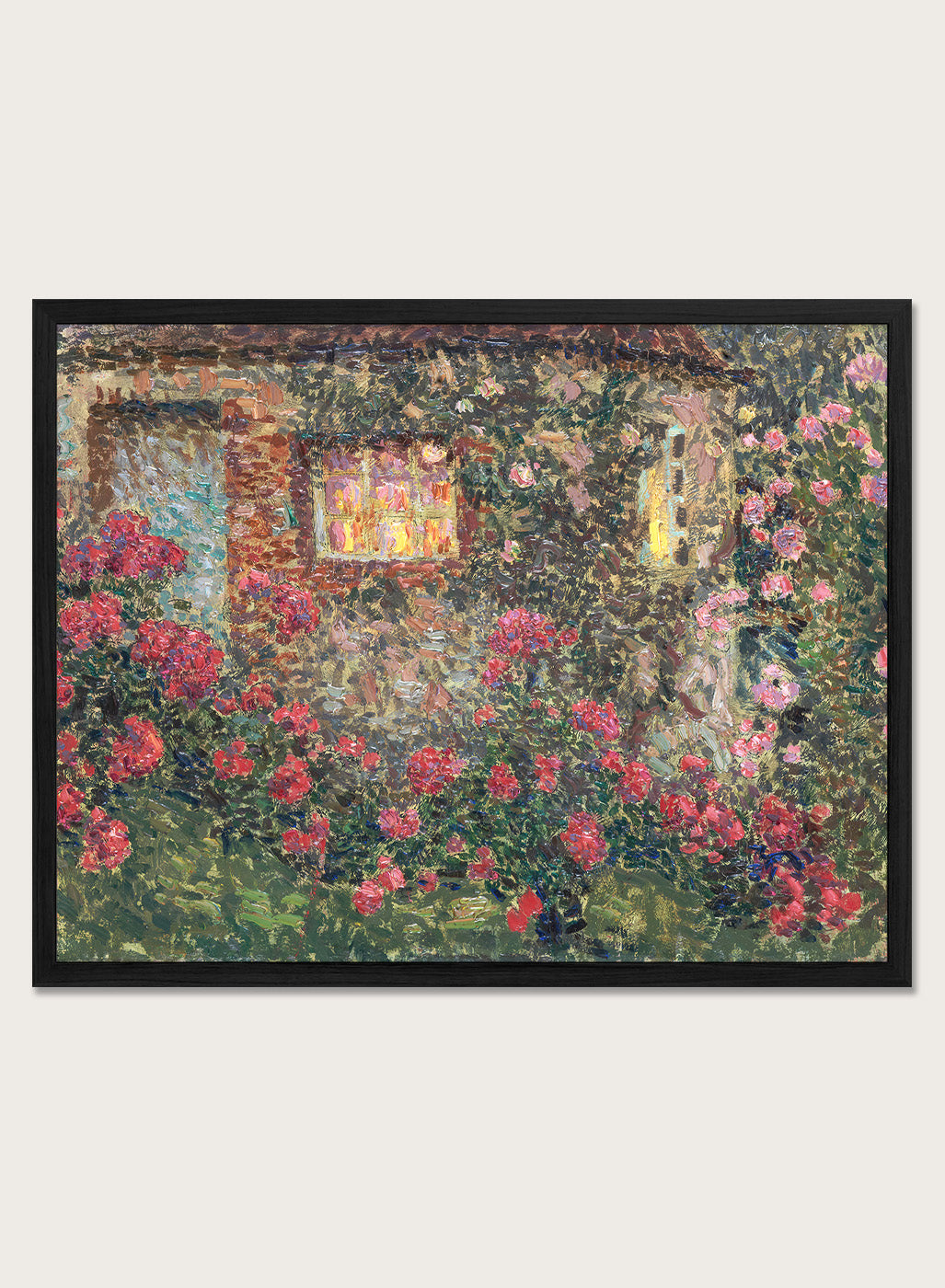 "Cottage Among the Roses" Art Print
