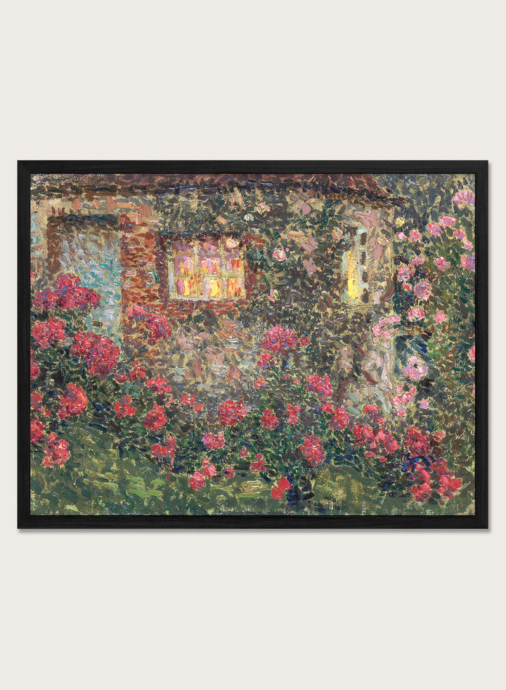 "Cottage Among the Roses" Art Print