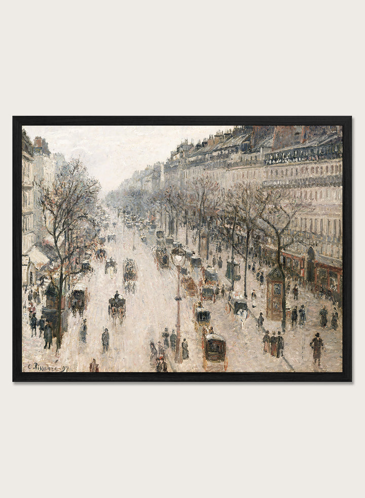 "The Boulevard Montmartre on a Winter Morning" Art Print