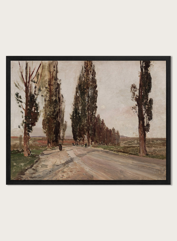 "Boulevard of Poplars near Plankenberg" Art Print