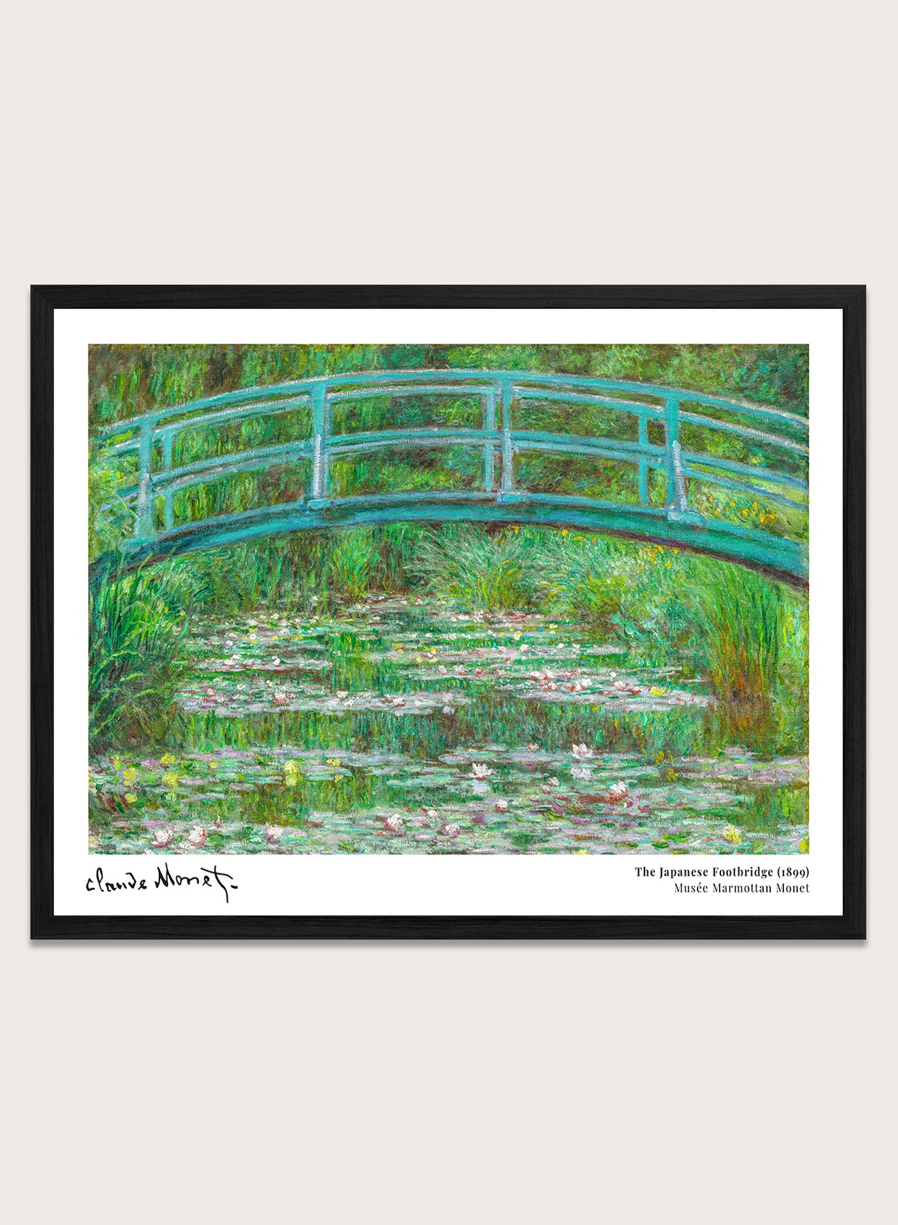 Claude Monet The Japanese Footbridge 1899 Vintage Poster Art Print
