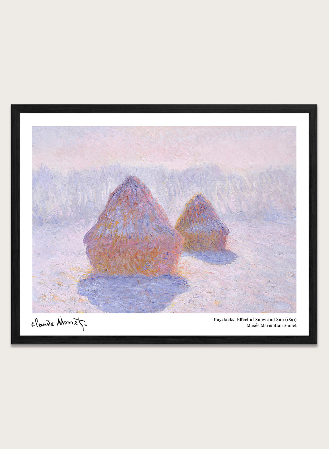 Claude Monet Haystacks (Effect of Snow and Sun) Art Print