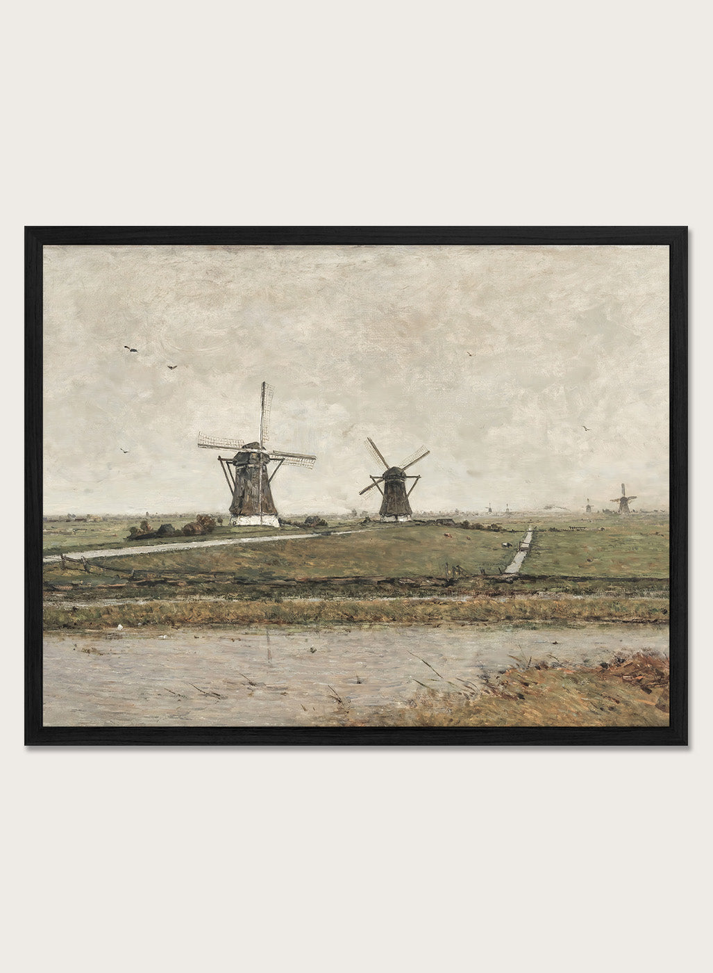 "Polder with Mills near Overschie" Art Print