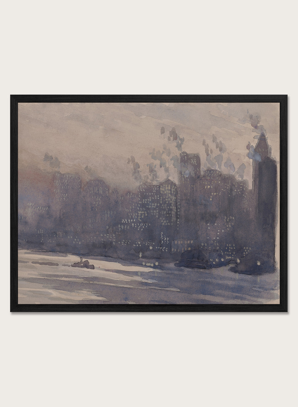 "View across the East River of the New York City" Art Print