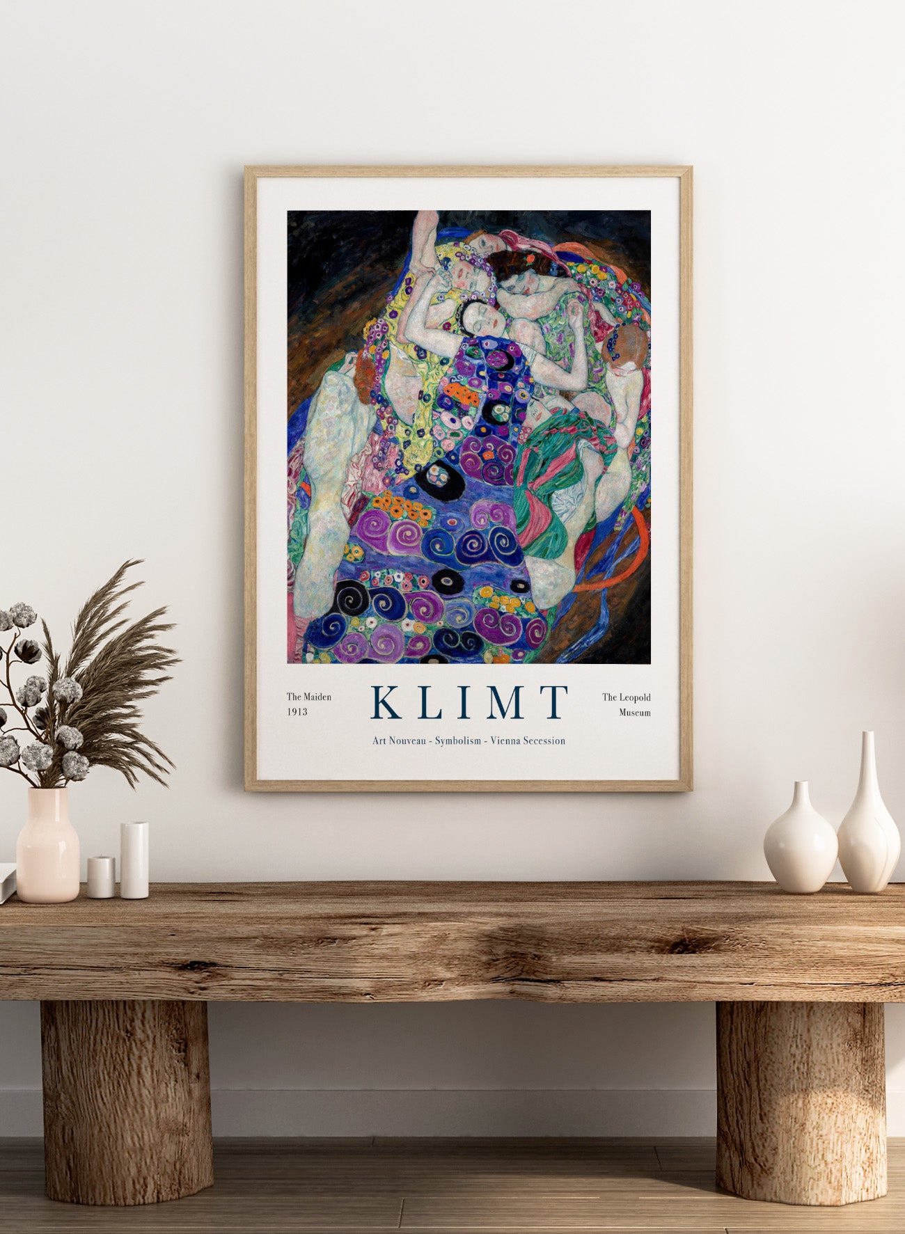 Gustav Klimt The Maiden 1913 Vintage Exhibition Poster Art Print