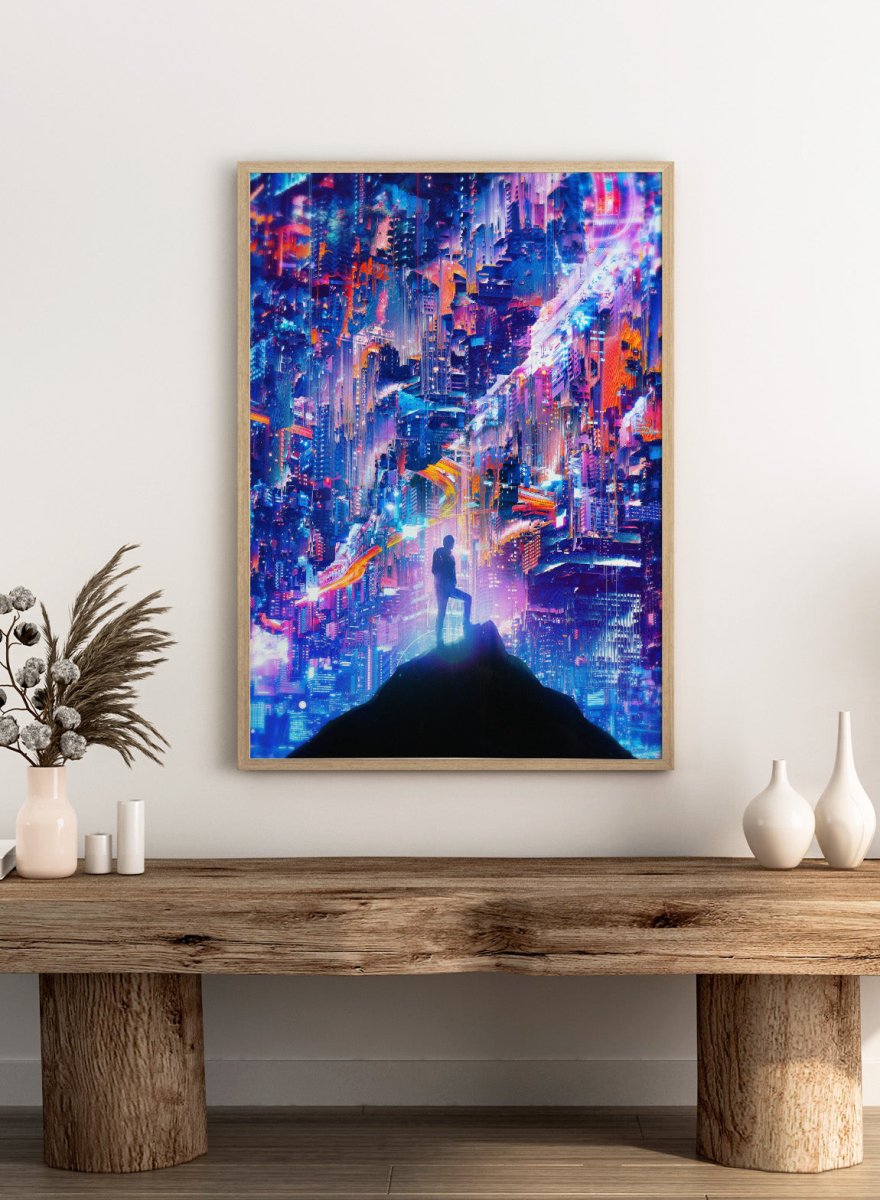 Nicebleed - Neon City Dreamer Licensed Fine Art Print (Framed